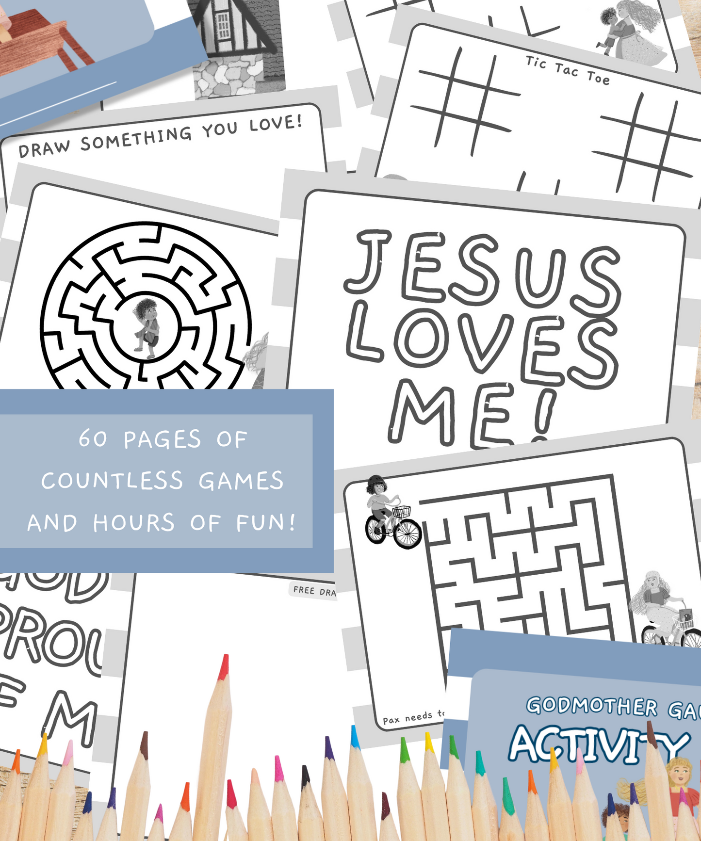 Godmother Gaudium's Activity Book: Games, Puzzles, and Drawing Pages