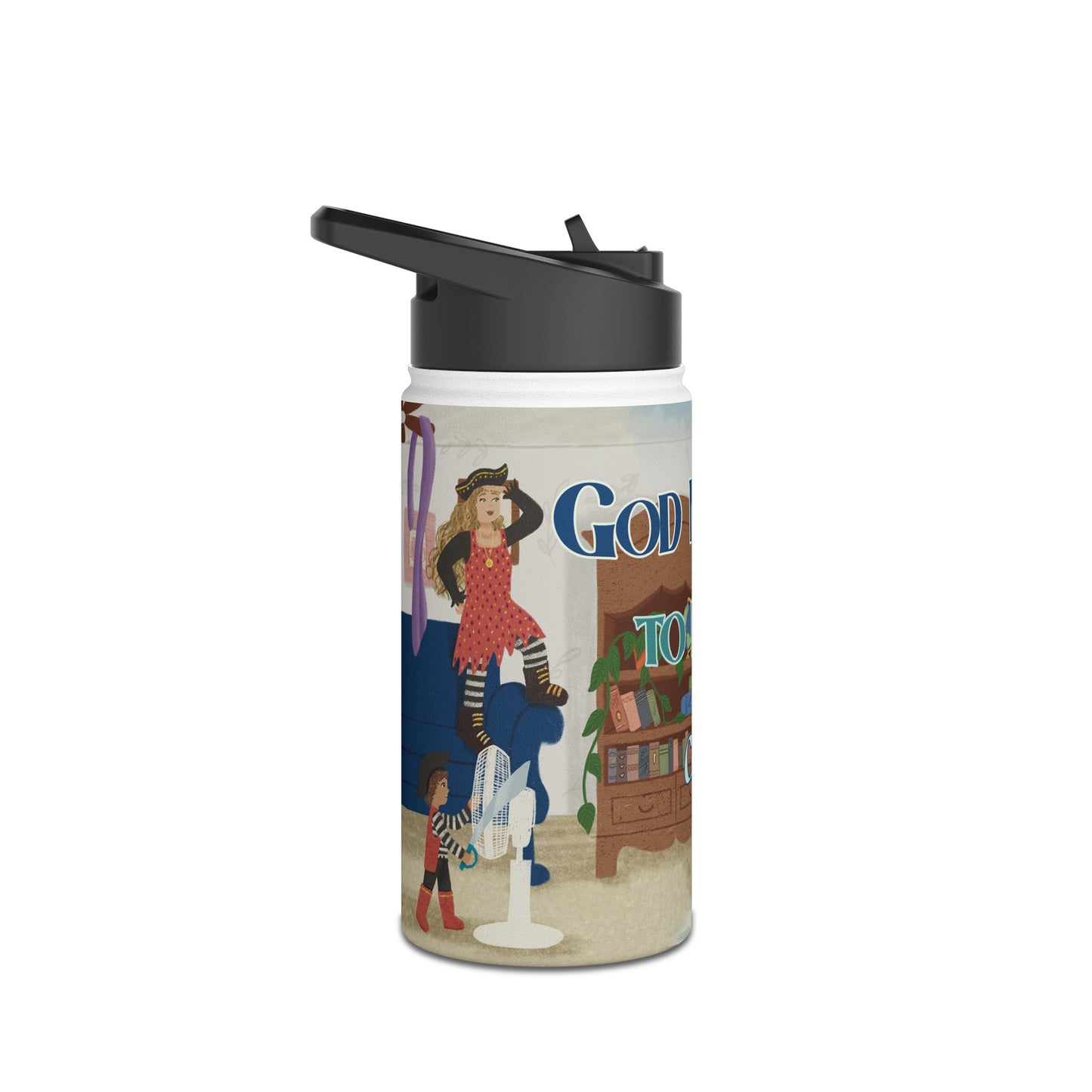 God Made Me to Be Brave - Stainless Steel Water Bottle, Standard Lid