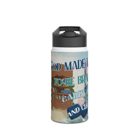 God Made Me to Be Brave - Stainless Steel Water Bottle, Standard Lid