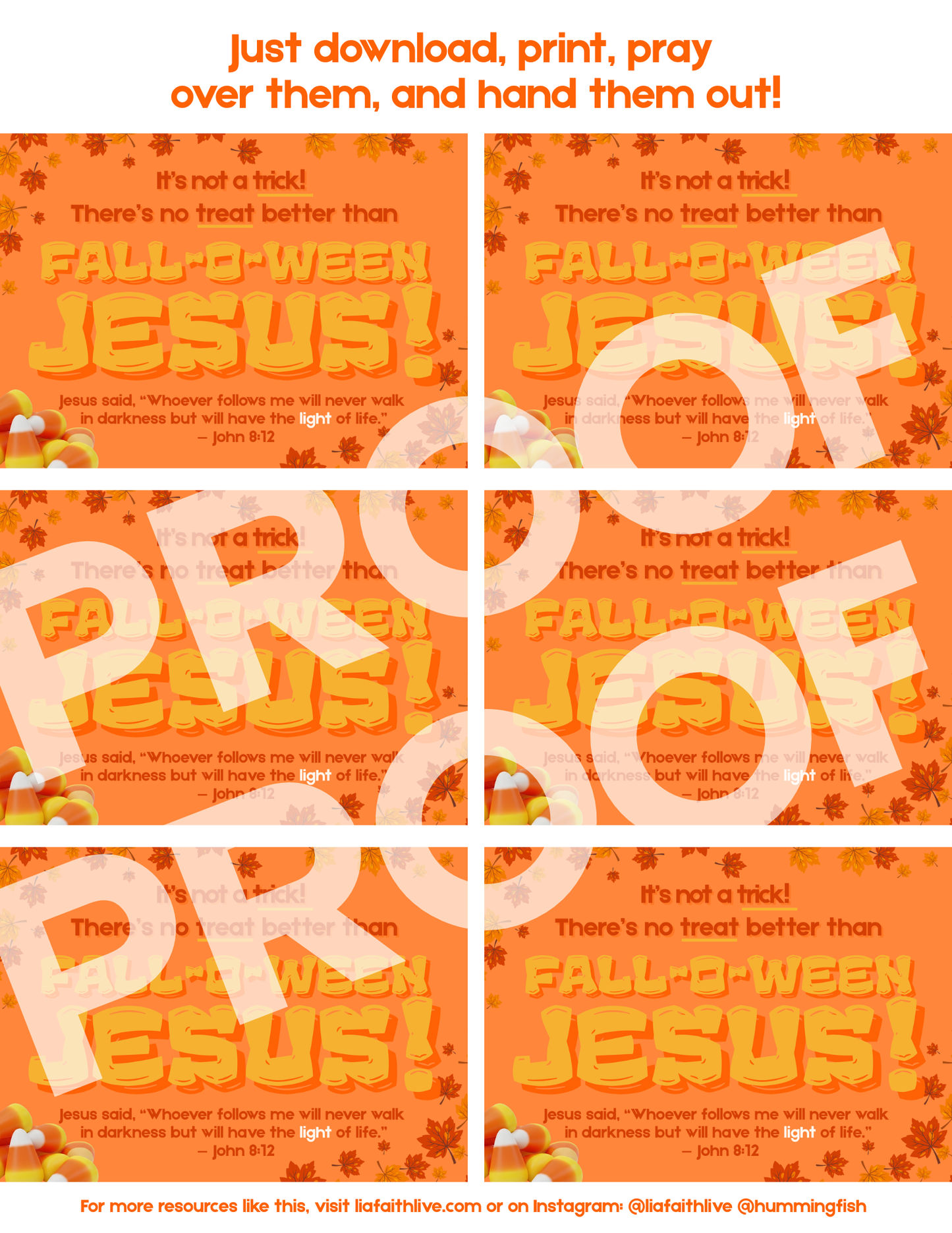 Fall-O-Ween Jesus - Christian Halloween Downloadable PDF